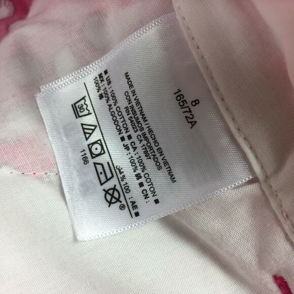 Old Navy 3" Chino Shorts 8 Seashell Print Dark Pink White Casual Khaki Beach M - Picture 6 of 10